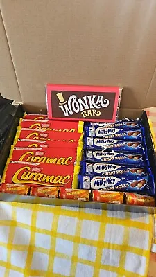 Caramac Milky Way Crispy Rolls Toffos And Wonka Bar Golden Ticket Box • £12