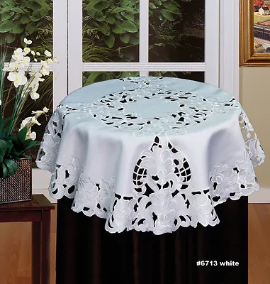 $24.99 • Buy Creative Linens Spring Summer Floral Placemat Table Cloth Runner Topper White