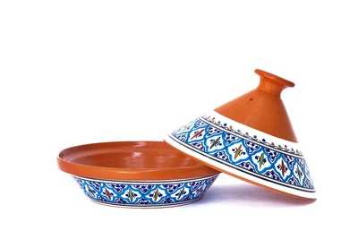 $89.95 • Buy Large Handmade, Hand-painted Supreme Turquoise Ceramic 12  Tagine Cooking Pot