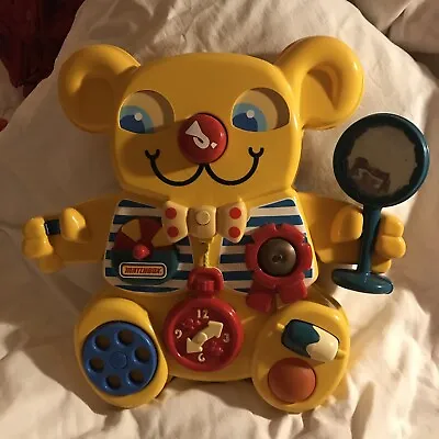 Vtg Retro 1982 Matchbox Yellow Teddy Bear Baby Cot Activity Toy With Mirror • £20