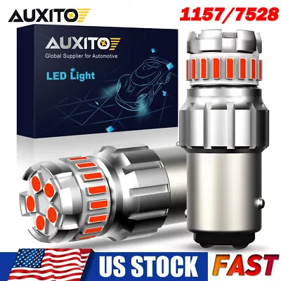 AUXITO LED Brake Tail Signal Light Bulbs 1157 BAY15D Pure Red Super Bright HUS • $13.99