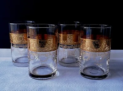 Vintage Midcentury Set Of Four M. Missary Paris Juice / Moroccan Tea Glasses • $34.95