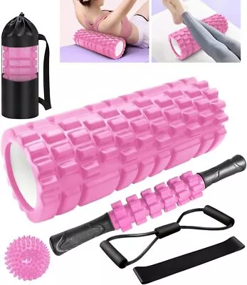 6 IN 1 Muscle Foam Roller Set Massage Roller Stick For Muscle Relax Back Pain • $31.90