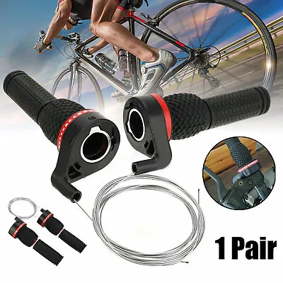 Bicycle Shift Levers Mountain Bike Handlebar Twist Grip Handle Gear Shifter Set • $9.98