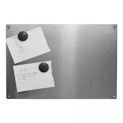 Stainless Steel Magnetic Notice Board A3 Size 29.7 X 42cm • £17.66