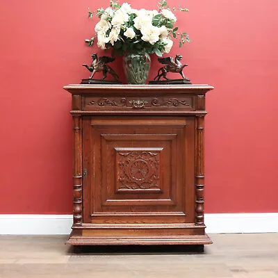$995 • Buy Antique French Hall Cabinet, French Oak Drinks Cupboard, Side Or Foyer Cabinet