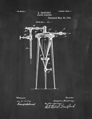 Water Purifier Patent Print Chalkboard • $11.46