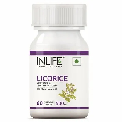 INLIFE Licorice Root Extract (Yastimadhu) Standardized To 20% Glycyrrhizinic • £19.74