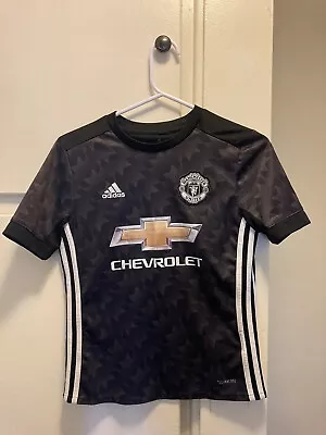 Adidas Manchester United Jersey Away Football Shirt 2017/2018 Kids Size M • $22.99