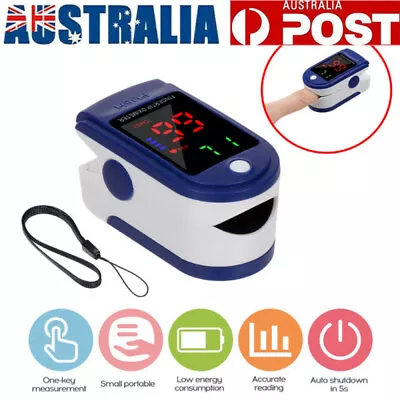 LED Finger Pulse Oximeter SpO2 Heart Rate Monitor Blood Oxygen Saturation Meter • $8.69