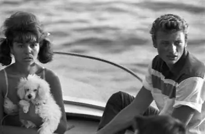 $9 • Buy Johnny Hallyday And His Fiancee Patricia Viterbo On A Boat 1962 OLD PHOTO 1