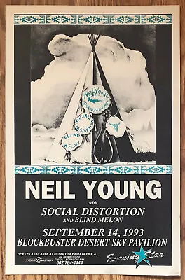$185 • Buy Neil Young Promotional Concert Poster 1993