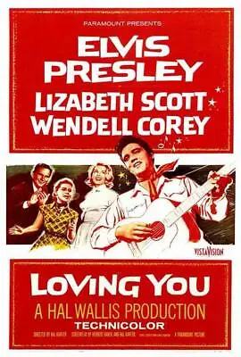 LOVING YOU Movie POSTER 27 X 40 Elvis Presley Wendell Corey Lizabeth Scott A • $24.95