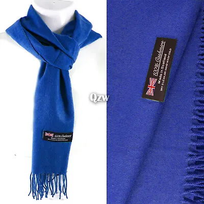 Womens Men 100% Cashmere Winter Warm Soft Scarf Scotland Made Scarves Wrap Wool • $7.69