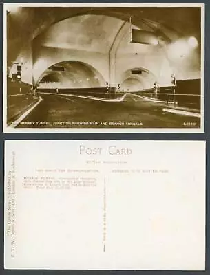 Mersey Tunnel Junction Showing Main And Branch Tunnels Old Real Photo Postcard • £4.99
