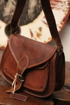 Handmade Hippe Style Leather Purse Designer Crossbody Shoulder Women Handbag • $64.32