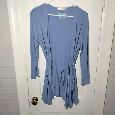 VICTORIA SECRET ANGEL Blue Bath Robe SIZE S/M Light Cotton • $16