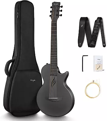 Carbon Guitar Fiber Acoustic Nova Go Travel With Adult Beginner Size 1/2Gig Bag • $252.95