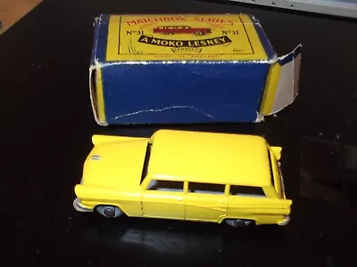 MATCHBOX LESNEY Moko 31a Ford American Station Wagon Clear MW Vintage Toy • £9.50