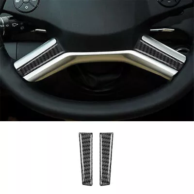 2Pcs Carbon Fiber Steering Wheel Lower Cover Trim For Mercedes-Benz M-Class W164 • $8.14