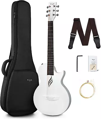 Carbon Fiber Acoustic Guitar 1/2 Size Beginner Adult Travel Starter Bundle Kit  • $332.99