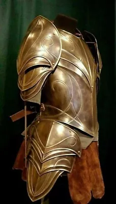 Medieval LOTR Elven Armor Cuirass & Pauldrons Bracers & Tassats Costume Jacket • $292.50