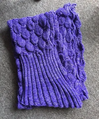 Mermaid Tail Snuggle Blanket Knitted Purple Adult/Child • £9.99