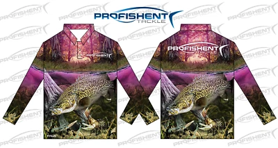 $59.90 • Buy Profishent Tackle Kids Fishing Shirt Sublimated Yellow-Belly Murray-Cod Cray - C