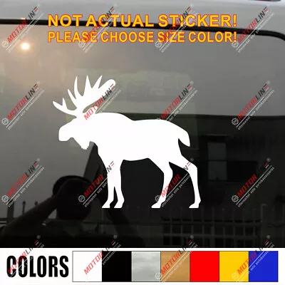 Alaska Moose Decal Sticker Car Vinyl Pick Size Color Die Cut No Bkgrd • $2