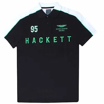 £16.99 • Buy Official Designer HACKETT & AMR Aston Martin Wings Mens Polo Shirt, Hackett Polo