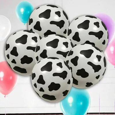 10x Cow Print Latex Balloon Party Wedding Birthday Decoration Vogue DveUK '' • £5.05