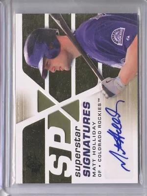 Matt Holliday SSS-MH 2008 Upper Deck SPx Superstar Signatures Autograph Auto • $17.50