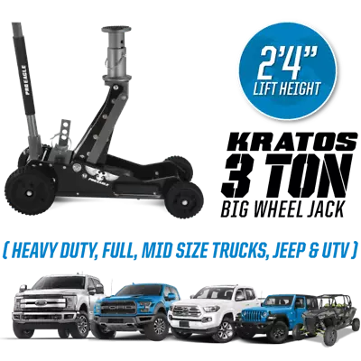 Pro Eagle 3 Ton Big Wheel Off Road Jack – Kratos • $599.99