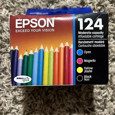 Epson 124 Black & Colors Ink Cartridge - T124120BCS Exp Jan-June 24 • $25