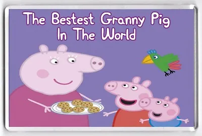 £3.15 • Buy Peppa Pig Granny, Old School T.v Collectable Souvenir Fridge Magnet