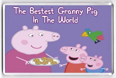 Peppa Pig Granny Old School T.v Collectable Souvenir Fridge Magnet • £3.50