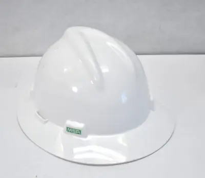 MSA V Gard Protective Helmet Hard Hat Construction W Glare Guard White Branded • $18.99