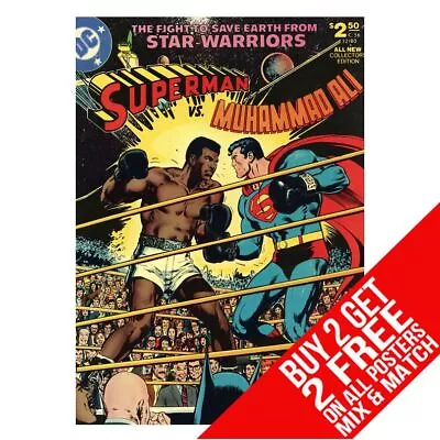 Muhammad Ali V Superman Cc8 Comic Poster Print A4 A3 Size Buy 2 Get Any 2 Free • £6.97