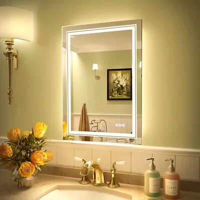 3Size LED Bathroom Illuminated Mirror Wall Vanity Mirrors With Lights IP65 Large • $129.92