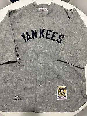 1929 Babe Ruth Road New York Yankees Mitchell & Ness Jersey 48 XL Mantle Gift • $350