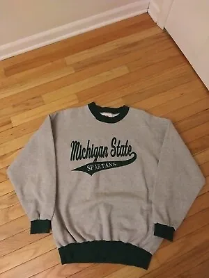 Michigan State Spartans NCAA Vintage Dodger Men's Sweatshirt Size L • $24.99
