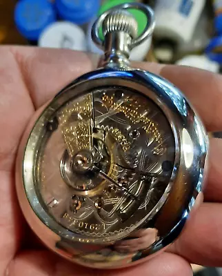Antique Highly Sought After Elgin 349 Rr Pocket Watch (watch Video) • $1100