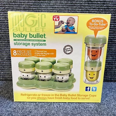 Magic Bullet Baby Bullet Storage System 8 Piece Set New In Open Box Bonus Tube • $22.49