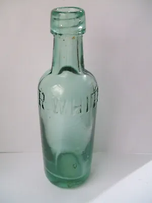 (R) Vintage Aqua Coloured R White Lemonade/Mineral Water ? Bottle  • £2.99