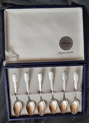 Italian ARGENTO 800/1000 Silver Set Of 6 Teaspoons In Original Hard Case Gioiell • $79.99