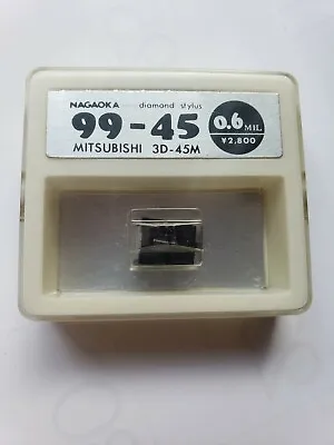 NAGAOKA 99-45 Mitsubishi 3D-45M Record Needle Diamond Stylus 0.6mil Japan • £66.05