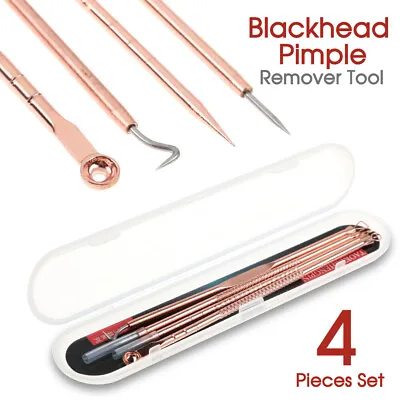 $5.69 • Buy Blackhead Pimple Remover Tool Popper Extractor Black Head Tools Set Stainless AU