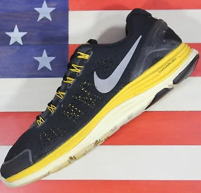 Nike Lunarglide 4 Livestrong Running Shoe Black Yellow 2012 [529150-007]Men 10.5 • $64.44