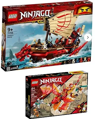 LEGO Ninjago 71705 Destiny's Bounty & 71762 Kai’s Fire Dragon RETIRED • $375