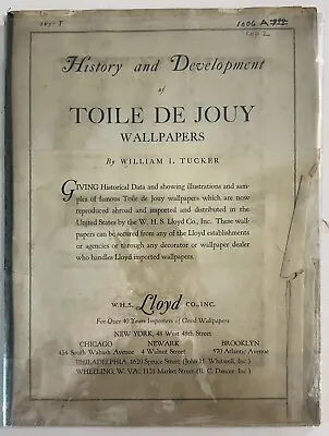 Rare 1928 Toile De Jouy Wallpapers - Sample Book History & Development • $299.99